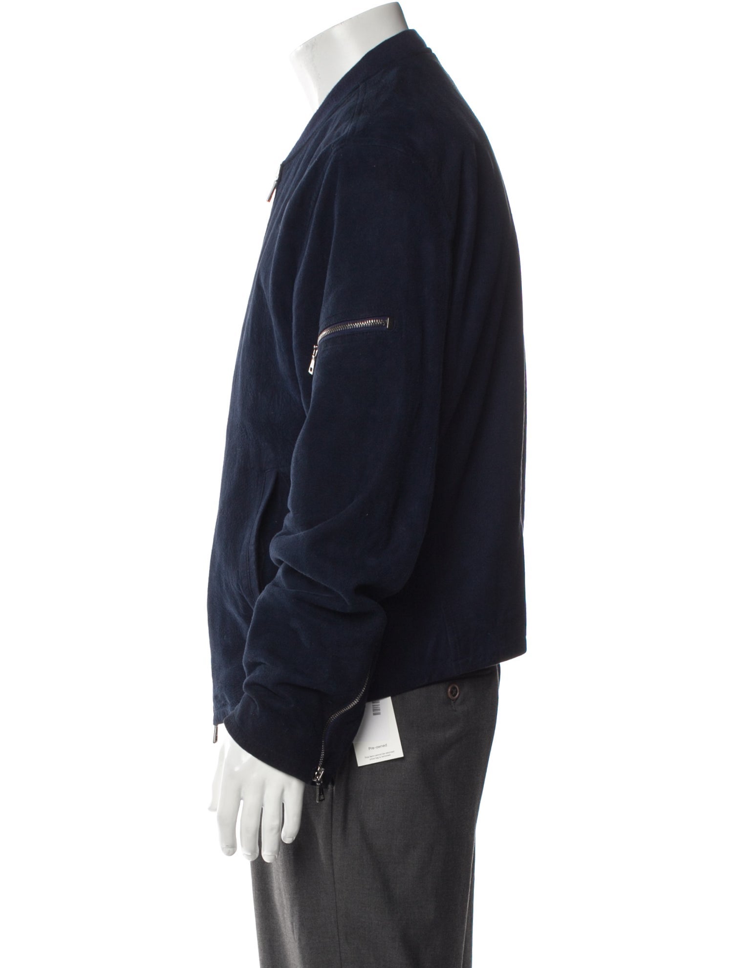 John Varvatos Leather Bomber Jacket